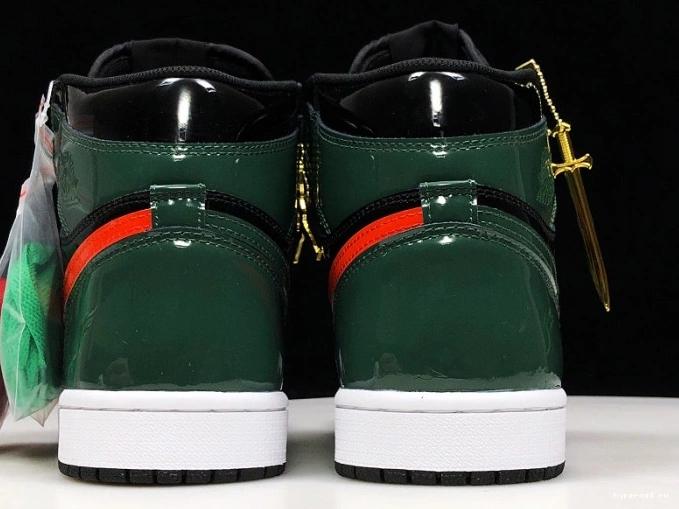 Black High OG Orange-Fir Team AV3905-038 x Air Jordan SoleFly 1 Retro 0712
